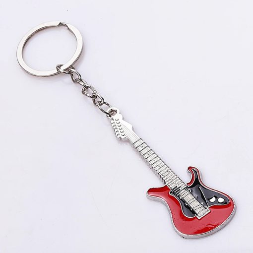 Porte-clé guitare électrique 5 couleurs - rouge