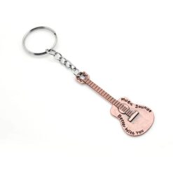 Porte-clé guitare romantique - couleur rose