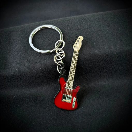 Porte-clés guitare électrique 6 couleurs - rouge