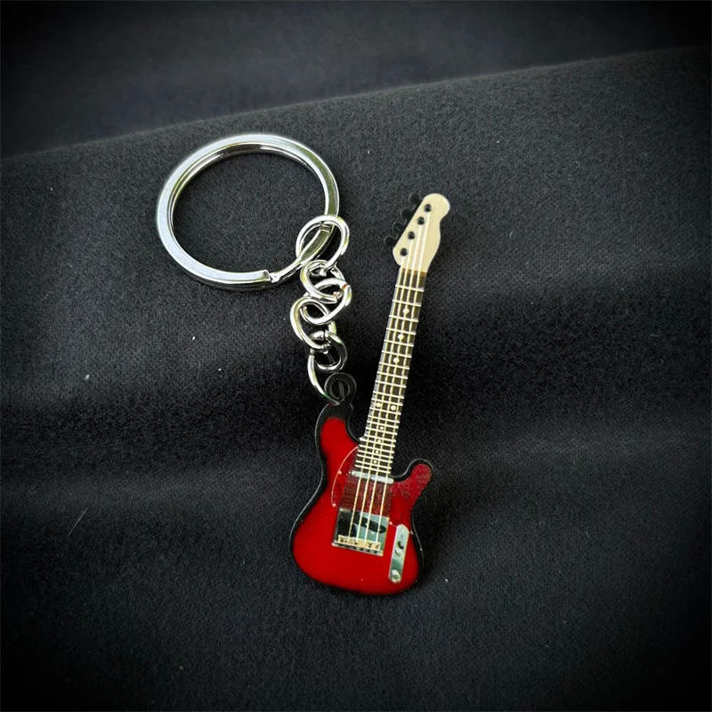 Porte clés argent guitare éléctrique