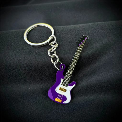 Porte-clés guitare électrique 6 couleurs - violet