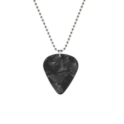Véritable médiator sur chaîne à billes - couleur noir