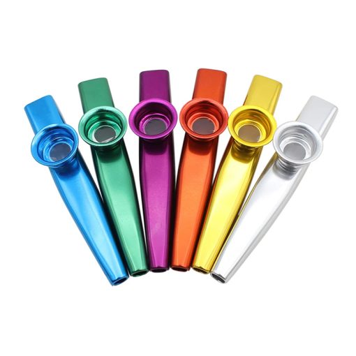 couleur aléatoires disponibles Etui de deux kazoos en métal couleur aléatoire
