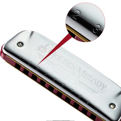 détails Harmonica diatonique rétro 9 accordages