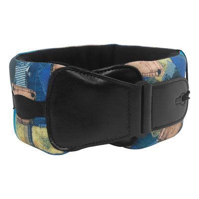 Sangle de guitare en néoprène motif smoky patchwork denim