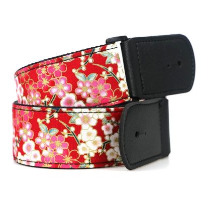 Détails Sangle de guitare électrique imprimé Inspiration Japon Fleurs Sakura