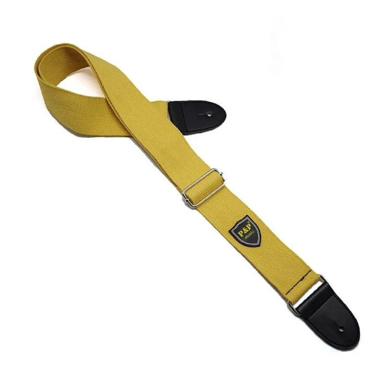 Sangle en Coton Tissé aux couleurs Fraîches Couleur Jaune