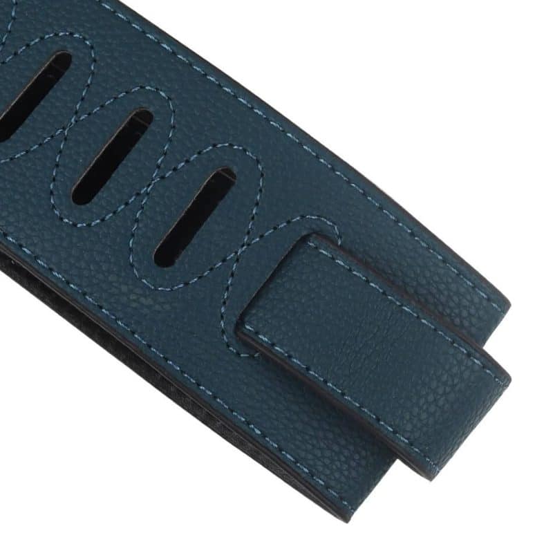 Détails réglages Sangle de guitare basse en cuir souple réglable