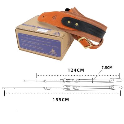 Détails réglages de la Sangle pour Basses Élégance Classique en Cuir