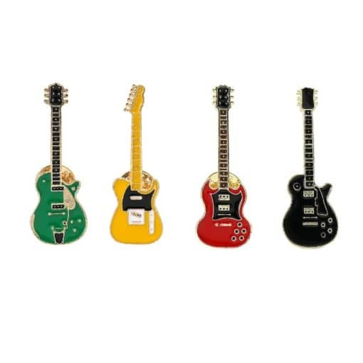 Lot de 4 pièces Pins Guitare électrique - 4 couleurs