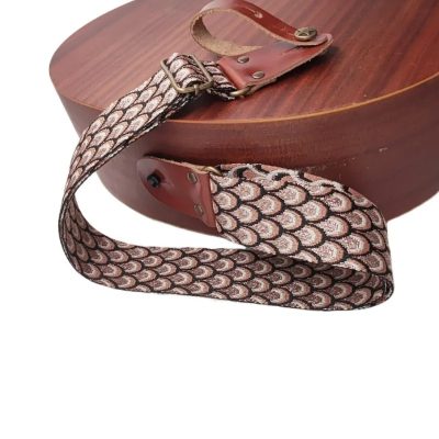 Sangle de guitare avec impression écailles de poissons - 4 couleurs au choix