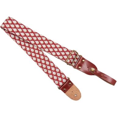 Sangle de guitare avec impression écailles de poissons 4 couleurs