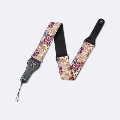 Sangle Guitare imprimé Drapeau Anglais Union Jack - modèle 2