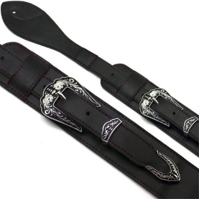 Sangle de guitare en cuir Style ethnique avec boucle - détails de la boucle