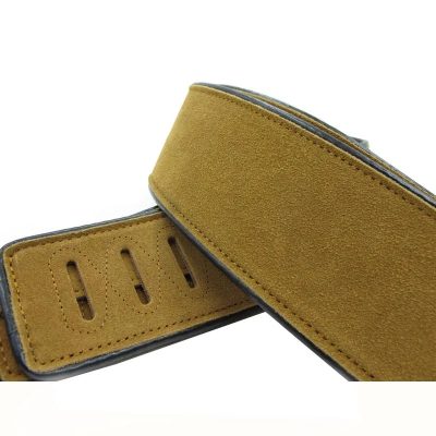 Sangle de guitare en cuir et daim - couleur marron
