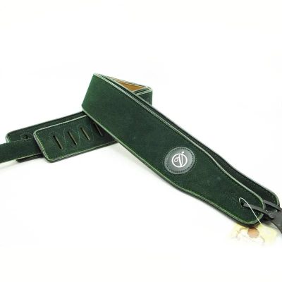 Sangle de guitare en cuir et daim - couleur vert