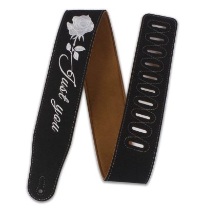 Sangle de guitare en cuir pour les rockers inscription Just For You