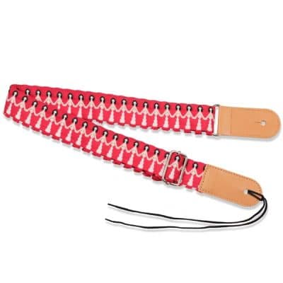 Sangle pour Ukulélé Design Vahiné Hawaii - couleur rouge