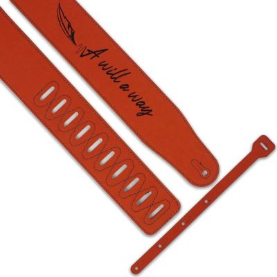 extrémités Sangle de guitare en cuir pour les rockers inscription A Will A Way