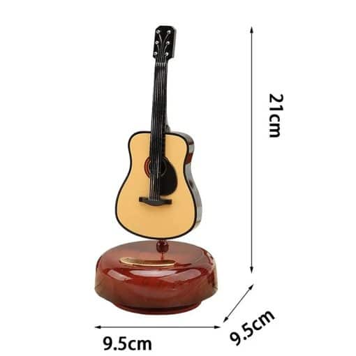 dimenions Guitare Miniature Guitare classique boîte musique rotative !