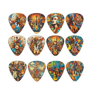 Détails Médiators de Guitare Édition Artistique - Pack de 12