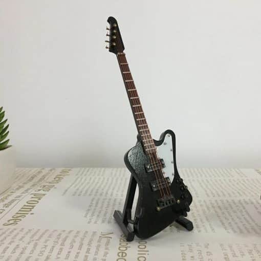 Guitare Miniature Basse électrique fait à la main avec support