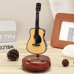 Guitare Miniature Guitare classique boîte musique rotative !