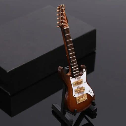 Guitare Miniature Guitare éléectrique - couleur marron