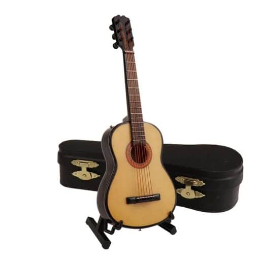 Guitare Miniature accoustique avec étui et Porte guitare - modèle 2