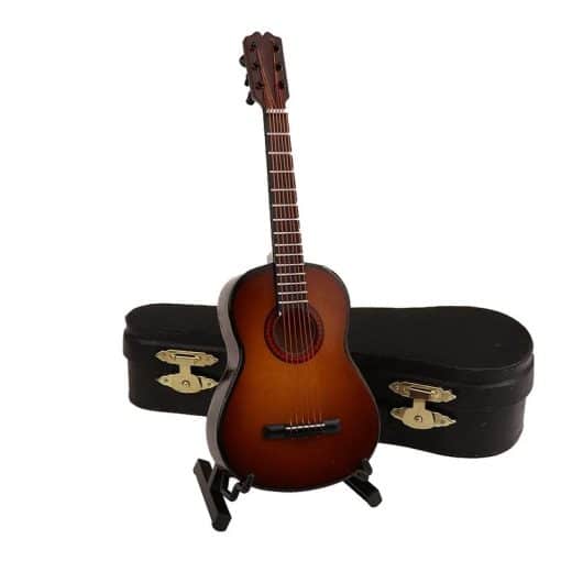 Guitare Miniature accoustique avec étui et Porte guitare - modèle 5