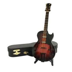 Magnifique Guitare Miniature Folk - Avec étui et Porte guitare! - 2 tailles au choix