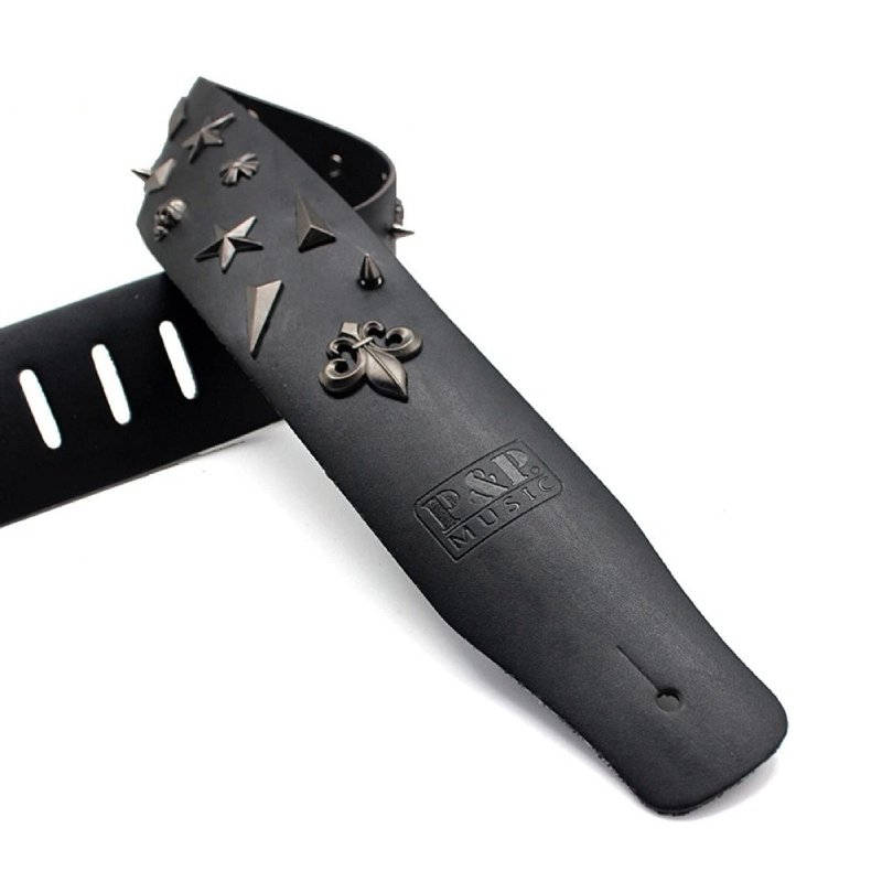 Sangle De Guitare Réglable En Nylon Avec Embout Cuir - Pour Guitare électrique, Acoustique, Basse, Ukulélé - Homme, Femme, Enfant