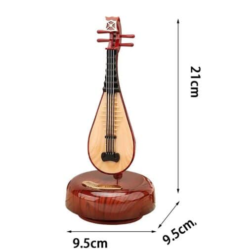 dimensions Mandoline Miniature boîte à musique rotative