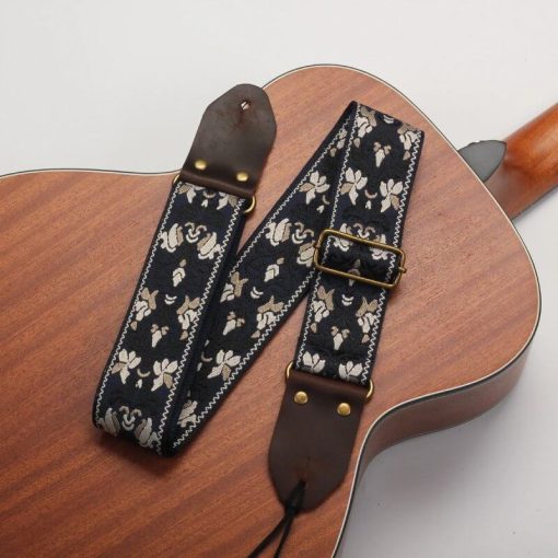 Détails complets de la Sangle de Guitare Vintage Floraison Baroque