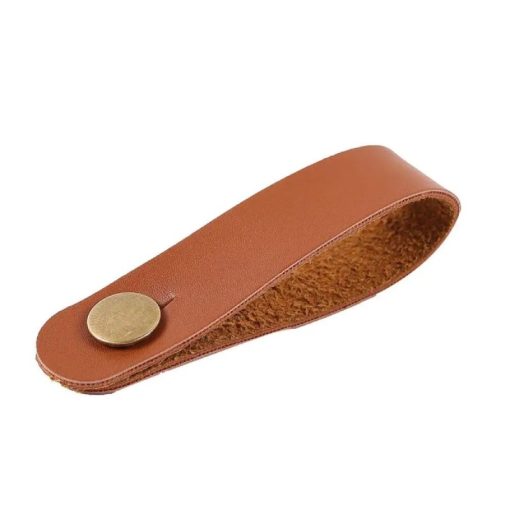 Support de sangle de guitare - Modèle en cuir marron