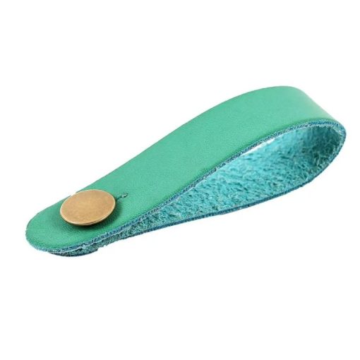 Support de sangle de guitare - Modèle en cuir vert