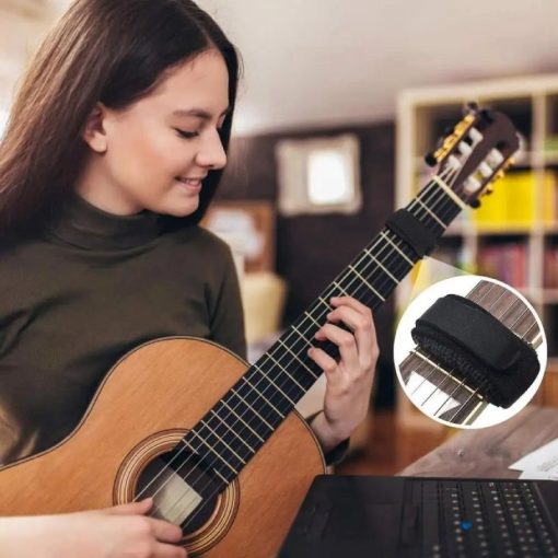 Amortisseur muet de cordes de guitare couleur noir