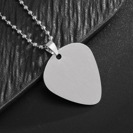 Collier Médiator Simple en Acier Inoxydable - Collection Minimaliste couleur Argent