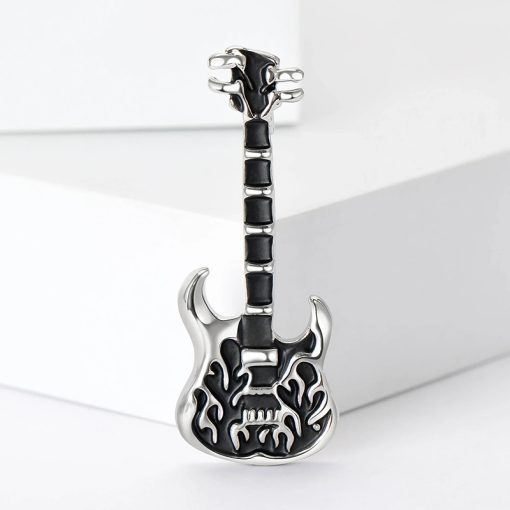 Pins Guitare Heavy metal couleur Argent