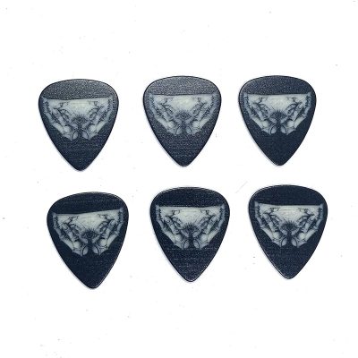 détails du Lot de médiators de guitare à motif Papillon Dark Goth