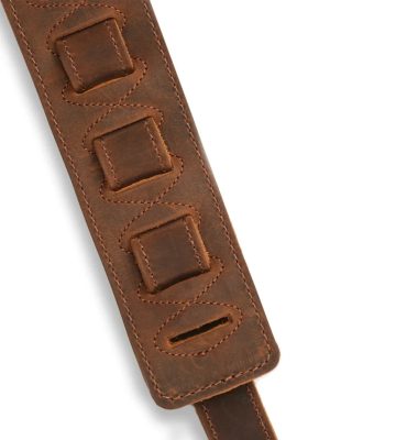 Face arrière Sangle de Guitare 'Élégance Vintage' en Cuir Premium