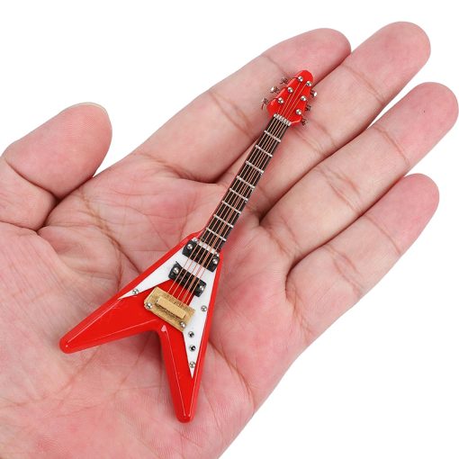 Fermer Guitare Miniature électrique Flying V Rouge