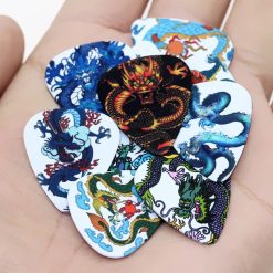 Lot de 10 Médiators à motifs Dragon