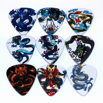 Détails du Lot de 10 Médiators motifs Dragon