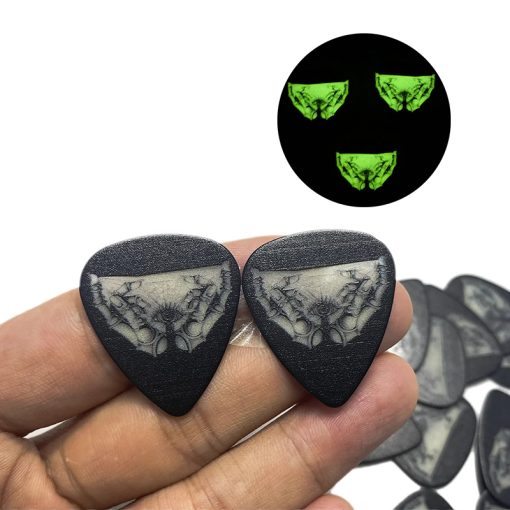 Lot de médiators de guitare à motif Papillon Dark Goth - Lot de 5 ou 50 pièces