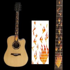 Magnifiques Marqueurs de Fretboard à motif Flammes