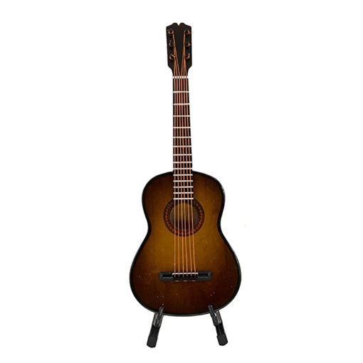 Vue complète de la Guitare Miniature Guitare classique - 6 tailles au choix ! couleur marron