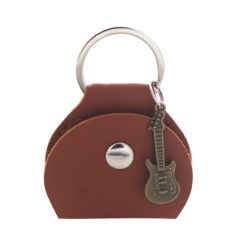 Porte-clés médiators avec Guitare couleur marron