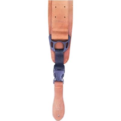 Sangle pour guitare basse ergonomique en cuir robuste avec boucle de sécurité couleur marron