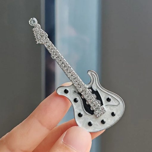 Broche Guitare électrique Vitnage Strass Modèle 3